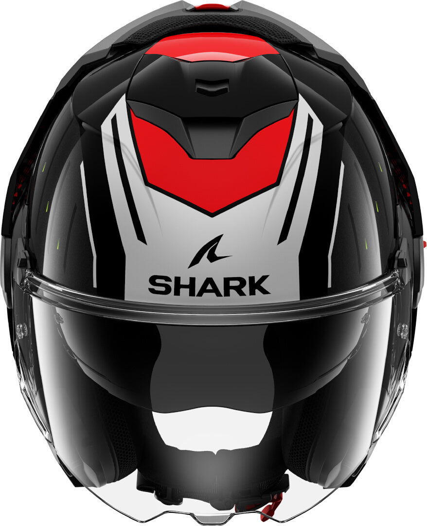 Casco SHARK Ribaltabile OXO RYDGER Black Silver Red