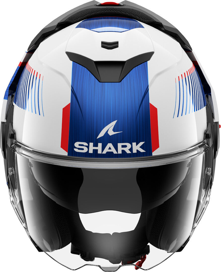 Casco SHARK Ribaltabile  OXO SIKTER White Chrome Blue