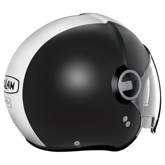 Casco Jet Nolan N21 VISOR 06 DOLCE VITA 099 FLAT BLACK (WHITE)