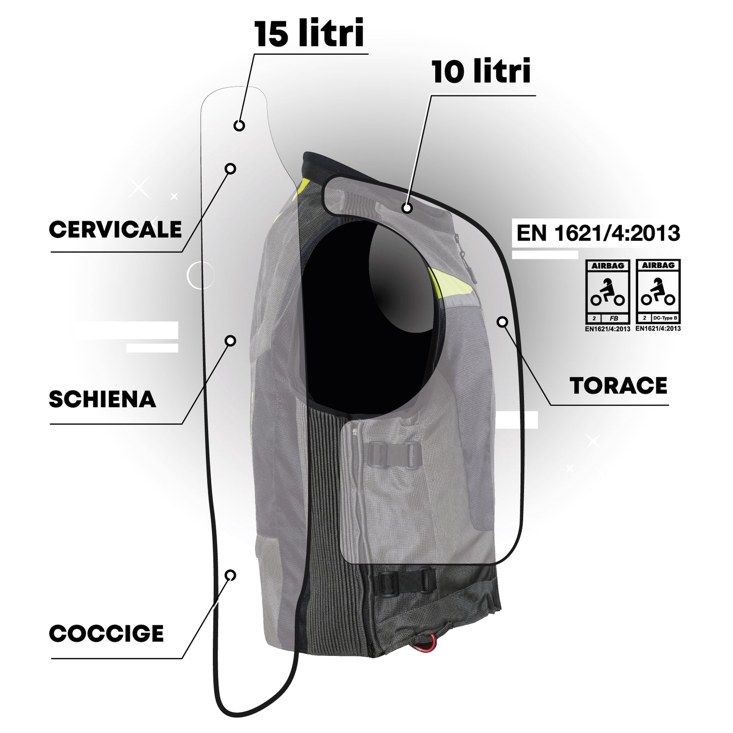 MOTOAIRBAG v4 NERO/FLUO