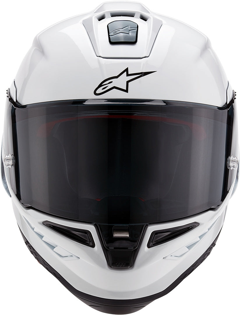 Casco Alpinestars Supertech R10 SOLID Helmet Carbon White Glossy/Black Matte