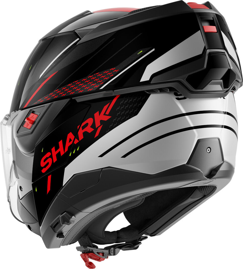 Casco SHARK Ribaltabile OXO RYDGER Black Silver Red