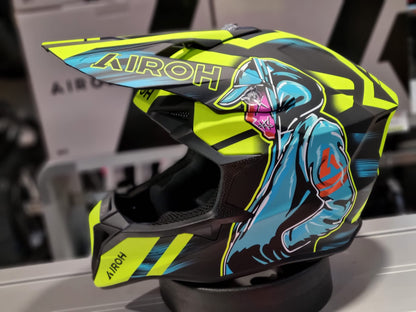 Casco AIROH Wraaap Cyber Yellow Matt