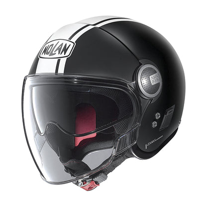 Casco Jet Nolan N21 VISOR 06 DOLCE VITA 099 FLAT BLACK (WHITE)