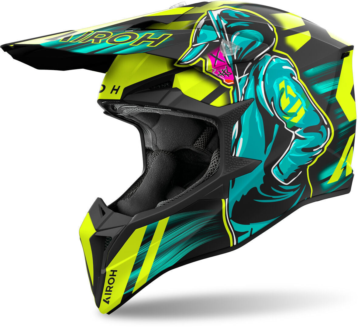 Casco AIROH Wraaap Cyber Yellow Matt