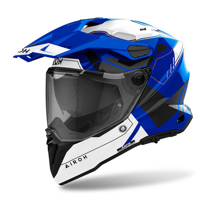 Casco AIROH Commander 2 Reveal blu gloss