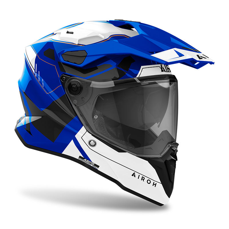 Casco AIROH Commander 2 Reveal blu gloss