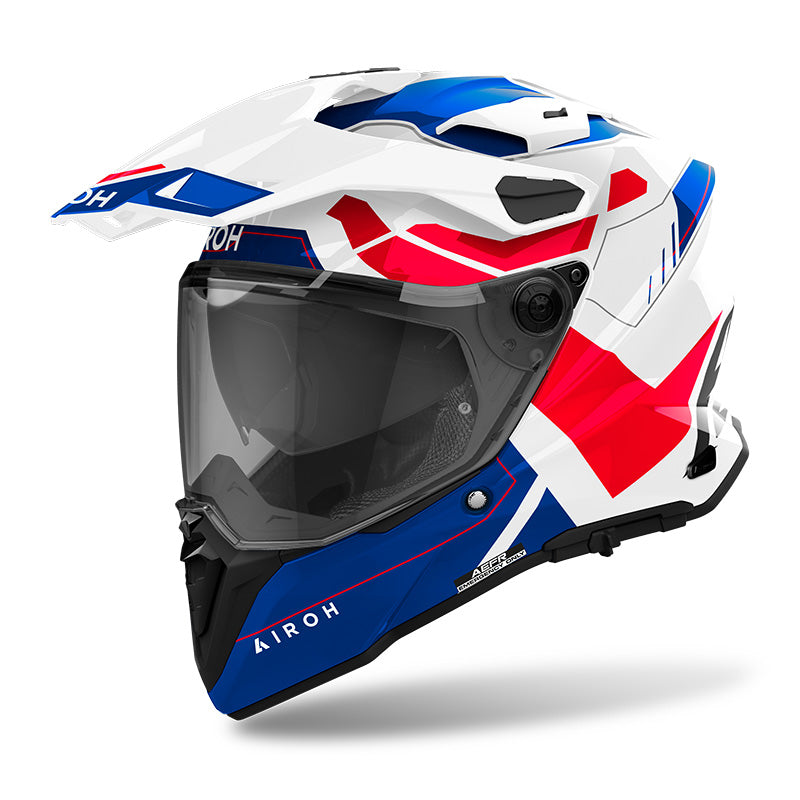 Casco AIROH Commander 2 Reveal blu rosso