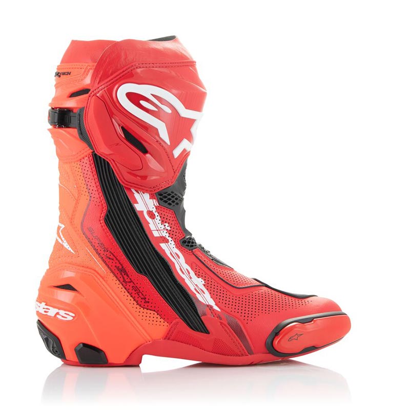 Stivali Alpinestars SUPERTECH R VENTED Rosso Fluo