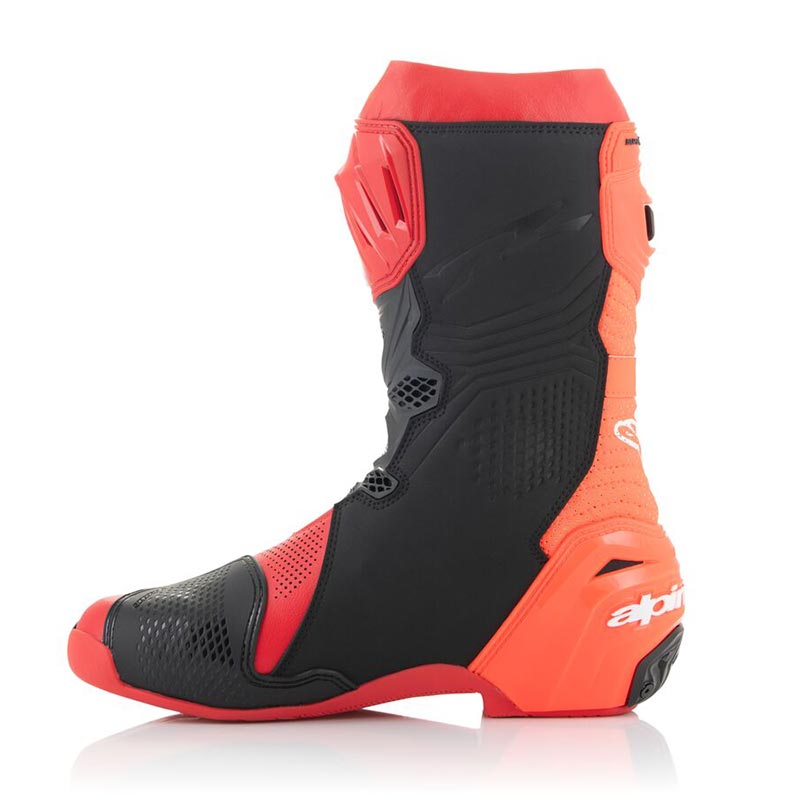 Stivali Alpinestars SUPERTECH R VENTED Rosso Fluo