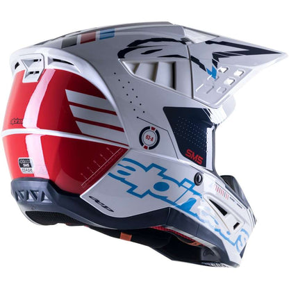 Casco Cross ALPINESTARS SM5 White cian Dark Blu