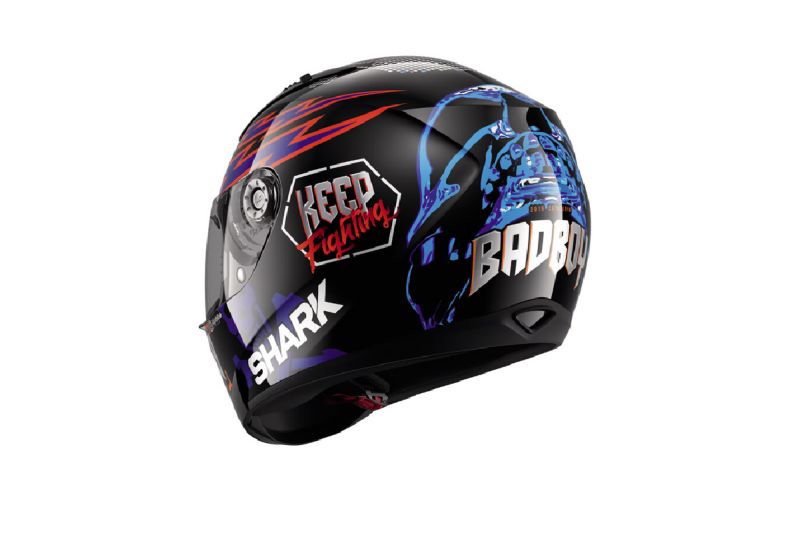 Casco SHARK RIDILL 1.2 Catalan Bad Boy Black Blu Orange