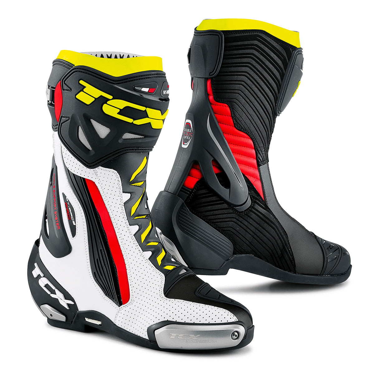 Stivali TCX RT-RACE PRO AIR -  Bianco Rosso Giallo Fluo