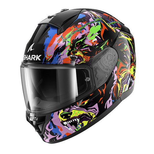 Casco SHARK RIDILL 2 RAGING BEAST Black Violet Yellow