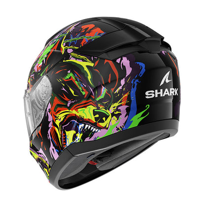 Casco SHARK RIDILL 2 RAGING BEAST Black Violet Yellow