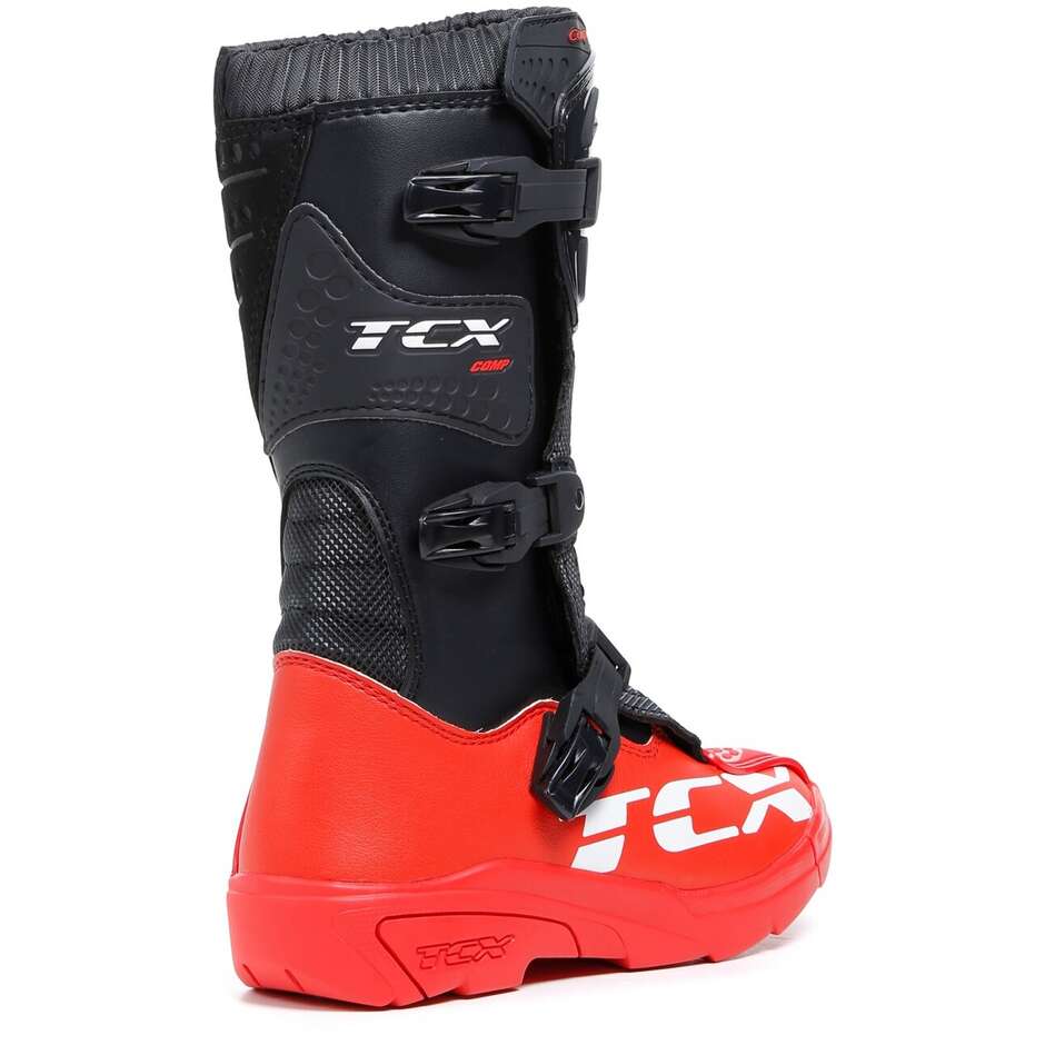 Stivali TCX Cross da bambino Comp Kid Nero/Rosso